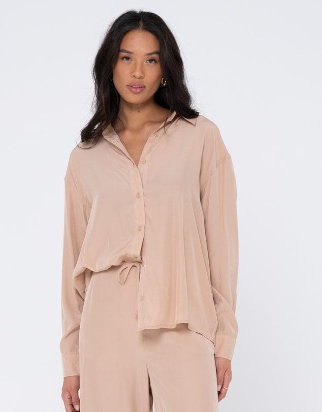 Rusty Porter Long Sleeve Shirt Pale Mustard 8 
