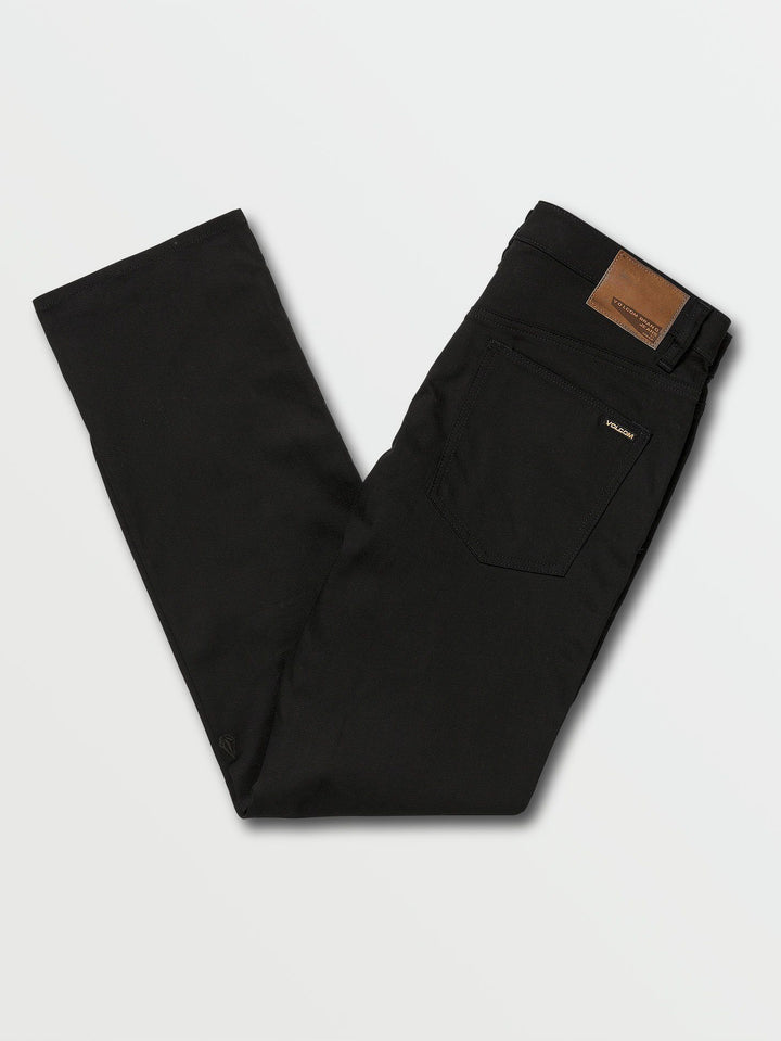 VOLCOM SOLVER MODERN FIT JEANS Black on Black 34 